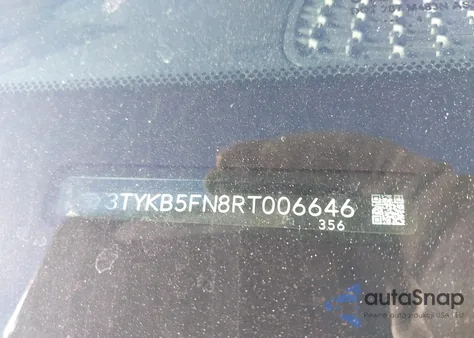 2024 Toyota Tacoma Sr5 из США, поврежденный, VIN 3TYKB5FN8RT006646